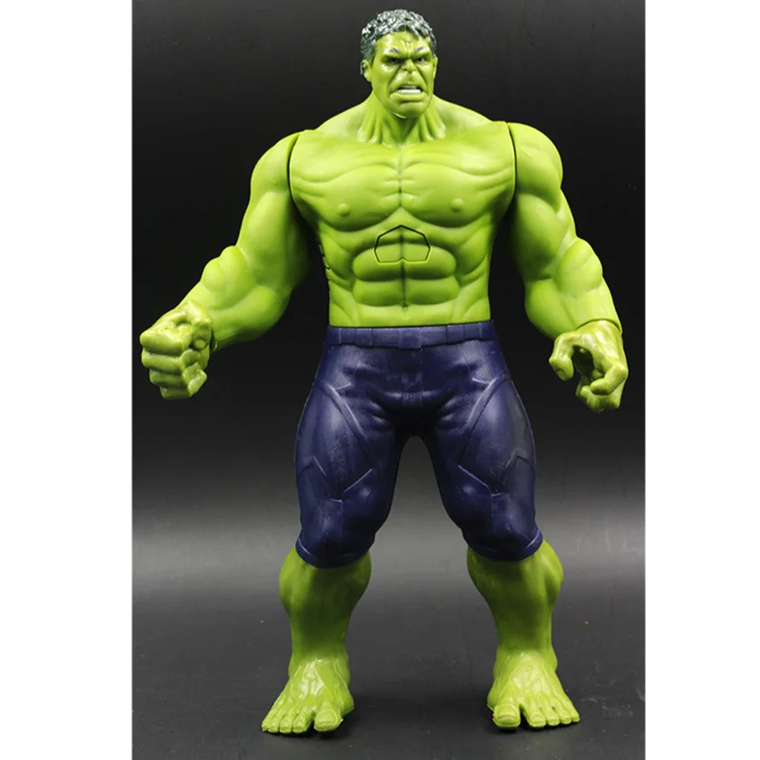 Captain Marvel DC Action Figure LED Sounding Iron Man Hulk Batman The Flash Superman Wolverine Black Panther Thor Avengers