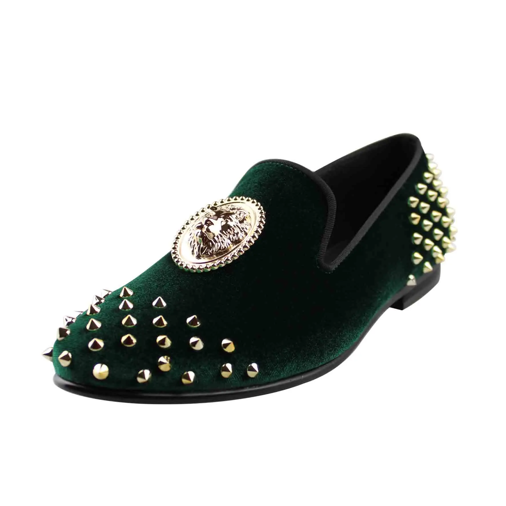 Harpelunde Green Men Velvet Loafer Slippers Plain Wedding Shoes Size 6-14