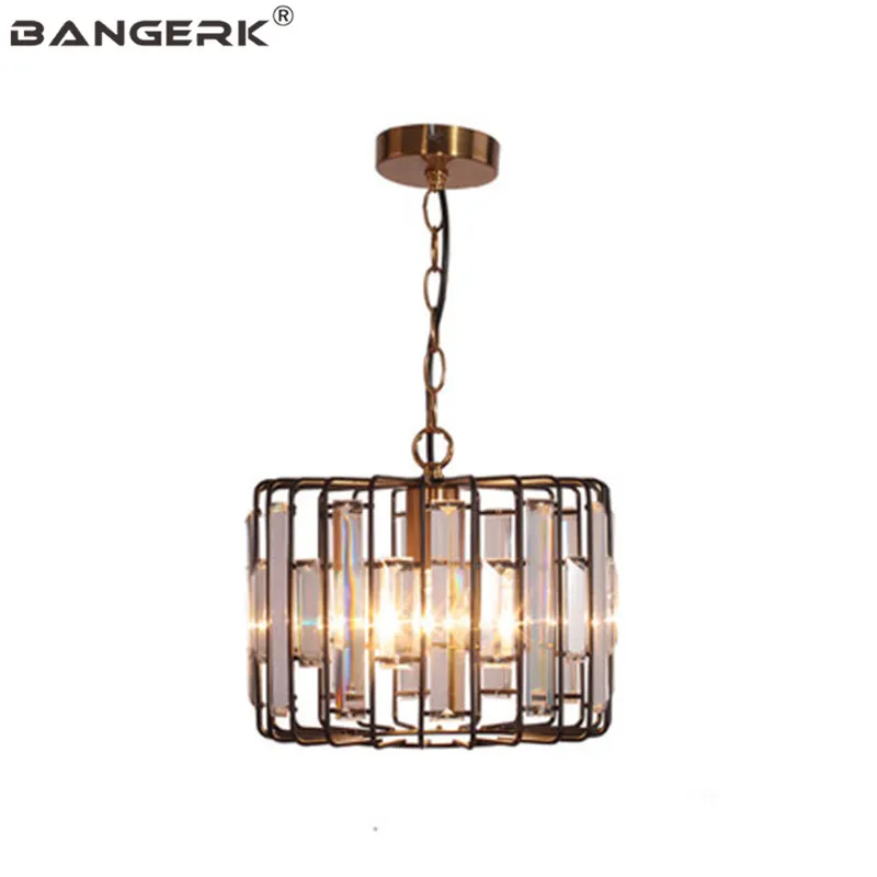 

Nordic Modern LED Pendant Lamp Crystal Iron Hanging Light Fixtures Circle Pendant Dining Room Lights Loft Decor Luminaire