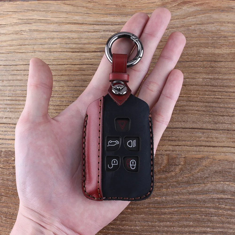 Защитный чехол DANDKEY для ключей из натуральной кожи Land Rover Range Evoque Discovery 4 Fob 5