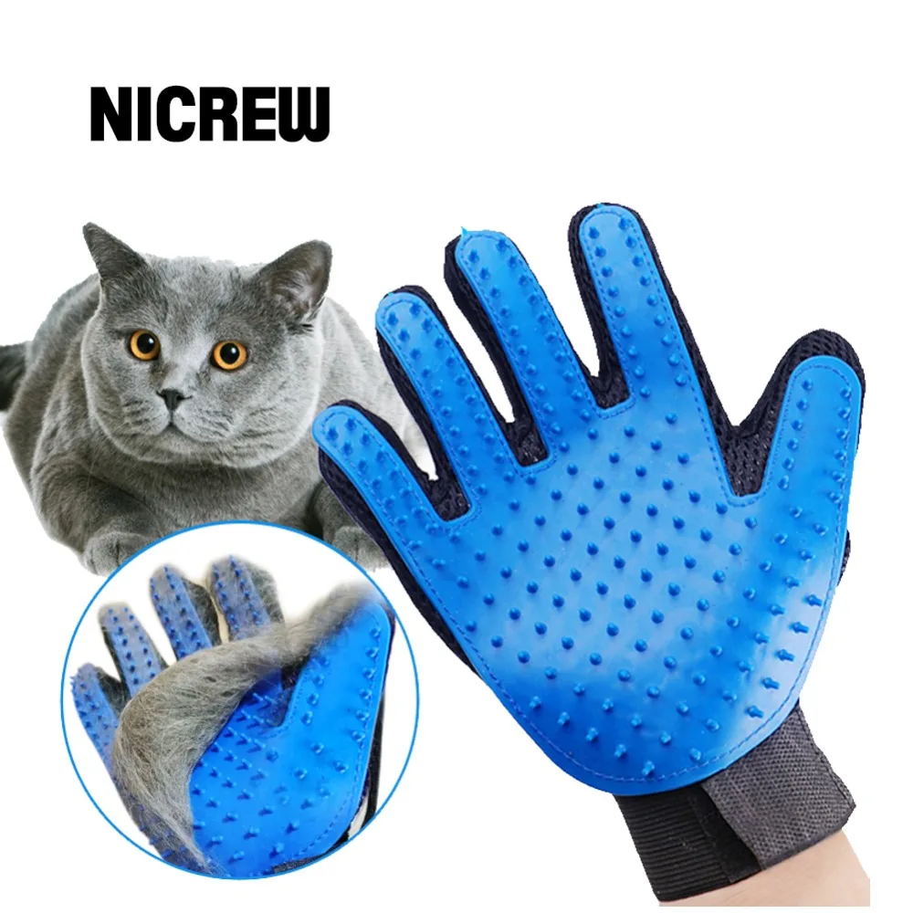 Nicrew Glove For Animal Cat Grooming Brush Glove Touch Pet Dog Gentle Efficient Back Massage Fur Washing Bathing Brush Comb Nicrew Glove For Animal Cat Grooming Brush Glove Touch Pet Dog Gentle Efficient Back Massage Fur Washing Bathing Brush Comb