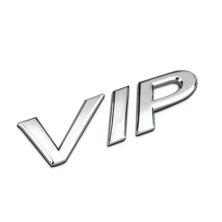 silver VIP separate Универсальный VIP бар буквы Металл Хром автомобиль Стайлинг наклейка значок эмблема аксессуары для украшения автомобиля наклейки для тенна корона и т. д - Цвет: silver VIP separate
