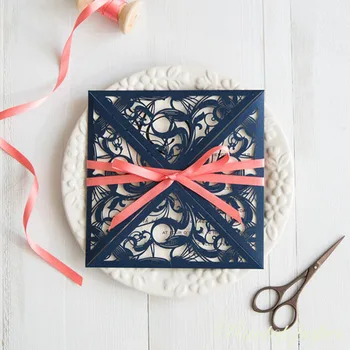 

Laser cut Paper Wedding Save the Date cards, Hot sale Thank You Cards