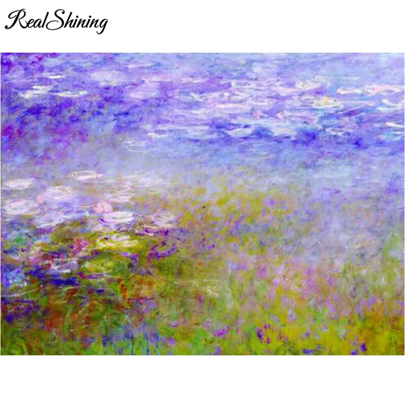 

5D DIY Diamond Painting Square/Round Cross Stitch "Claude Monet Water Lilies"Full Diamond Embroidery sale of pictures FS4145