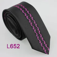 YIBEI coahella галстуки мужские тонкие черные и розовые в полоску с пейсли тканые тонкие галстуки узкий галстук на шею Бизнес Классический корбата