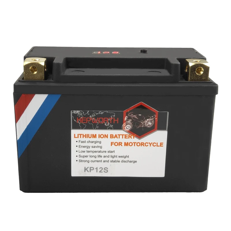 Мотоцикл LiFePO4 Батарея 12V 10Ah 12Ah 14Ah CCA 420A 450A 480A KP10S KP12S KP14S Мотоциклетные батареи с BMS Напряжение защиты