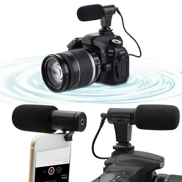 Mic 06 микрофон для записи видео интервью мобильного камеры 32g Черный|Микрофоны| |