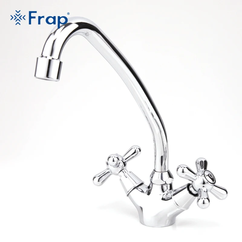 FRAP 1 Set Modern Style Deck Mounted Brass Solid Kitchen Faucet Chrome Finish Cold and Hot Water Mixer torneiraS monocom F4125 FRAP 1 Set Modern Style Deck Mounted Brass Solid Kitchen Faucet Chrome Finish Cold and Hot Water Mixer torneiraS monocom F4125
