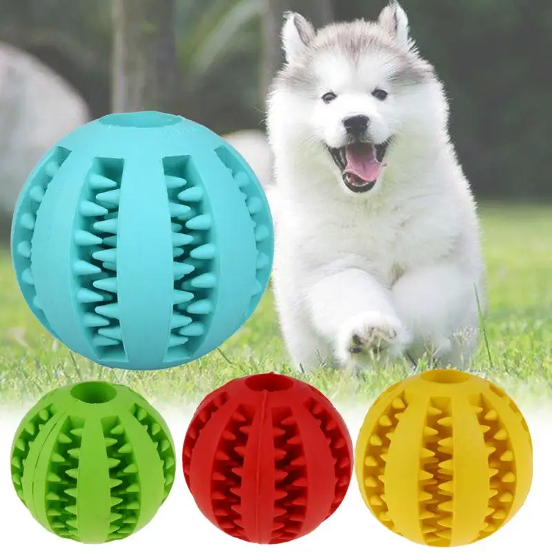 

Dog Toy Interactive Rubber Balls Pet Dog Cat Puppy ElasticityTeeth Ball Dog Chew Toys Tooth Cleaning Balls Toys For Dogs
