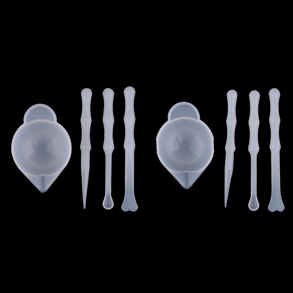 8 Pieces Silicone Cup & Stirrers for Resin Color Mixing UV Resin Epoxy Resin Equipment DIY Jewelry Tools