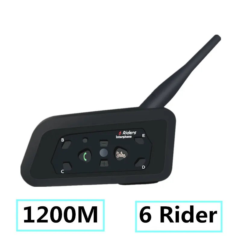 2018 Intercoms Bluetooth Motorcycle Communicator Helmet Headset Interphone for 6 Riders Motorcycle Intercom Motorcycles Headset