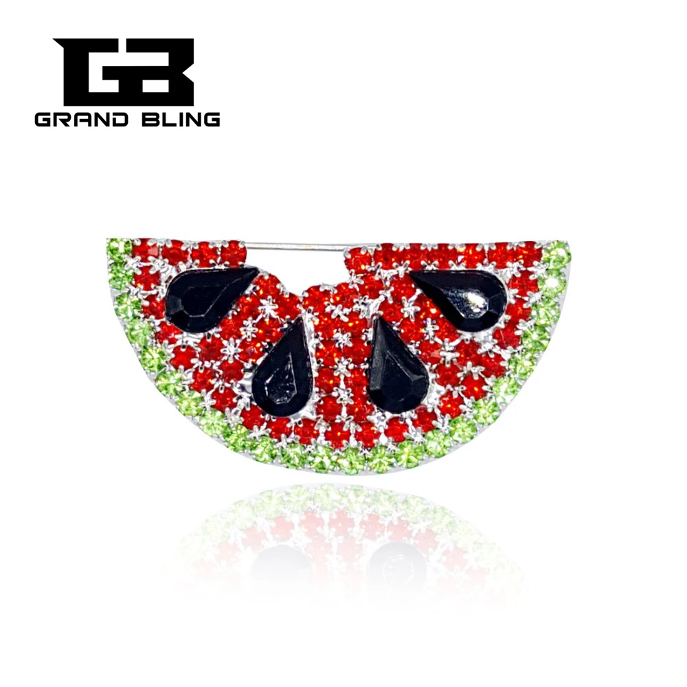 Необычный дизайн Стразы Брошь с арбузом ювелирные изделия | Украшения и