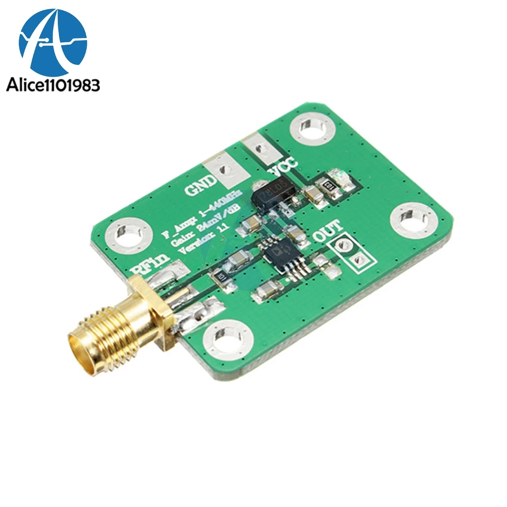 

0.1-440 MHz AD8310 RSSI High Speed High Frequency RF Output Log Detector Power Meter Board Demodulator Module 7-15V 12mA