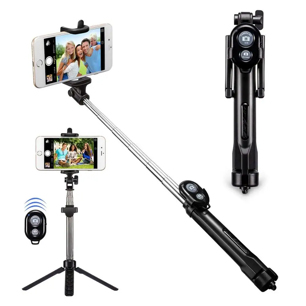 

Bluetooth selfie stick with tripod Plastic Alloy self stick selfiestick smartphone selfie-stick phone for iphone samsung xiaomi