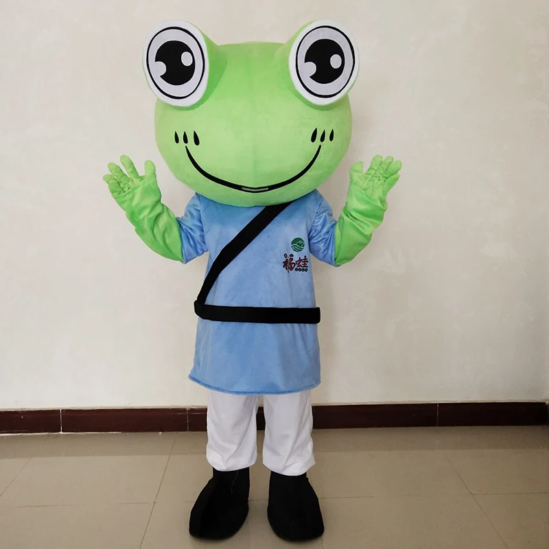 

Frog Mascot Costume Cartoon Character Plush Mascot Costumes for Christmas Halloween Birthday Party Adult Suit Advertising Dress