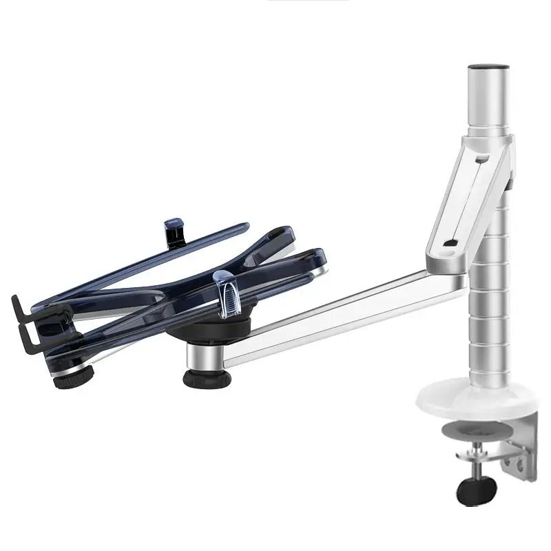 Rotação da Liga de Alumínio Titular + Portátil 2 em 1 Tablet Suporte Duplo Braço Escritório Desktop Lapdesk Bracket Oa-1s 360 pc - Imagem 4