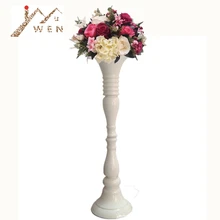 56 см высота белый цветок вазы дорога свинец свадебное украшение для стола украшение для мероприятия вечеринки поставки 1 лот = 10 шт
