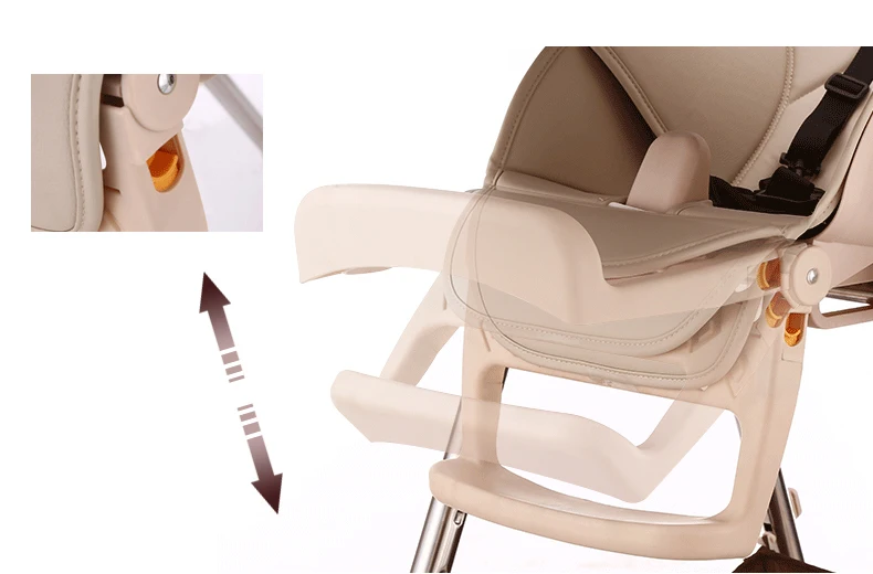 Роскошное многофункциональное кресло для кормления для младенцев качественные Колеса детский высокий стульчик Портативный четыре цвета стульчик легко чистится