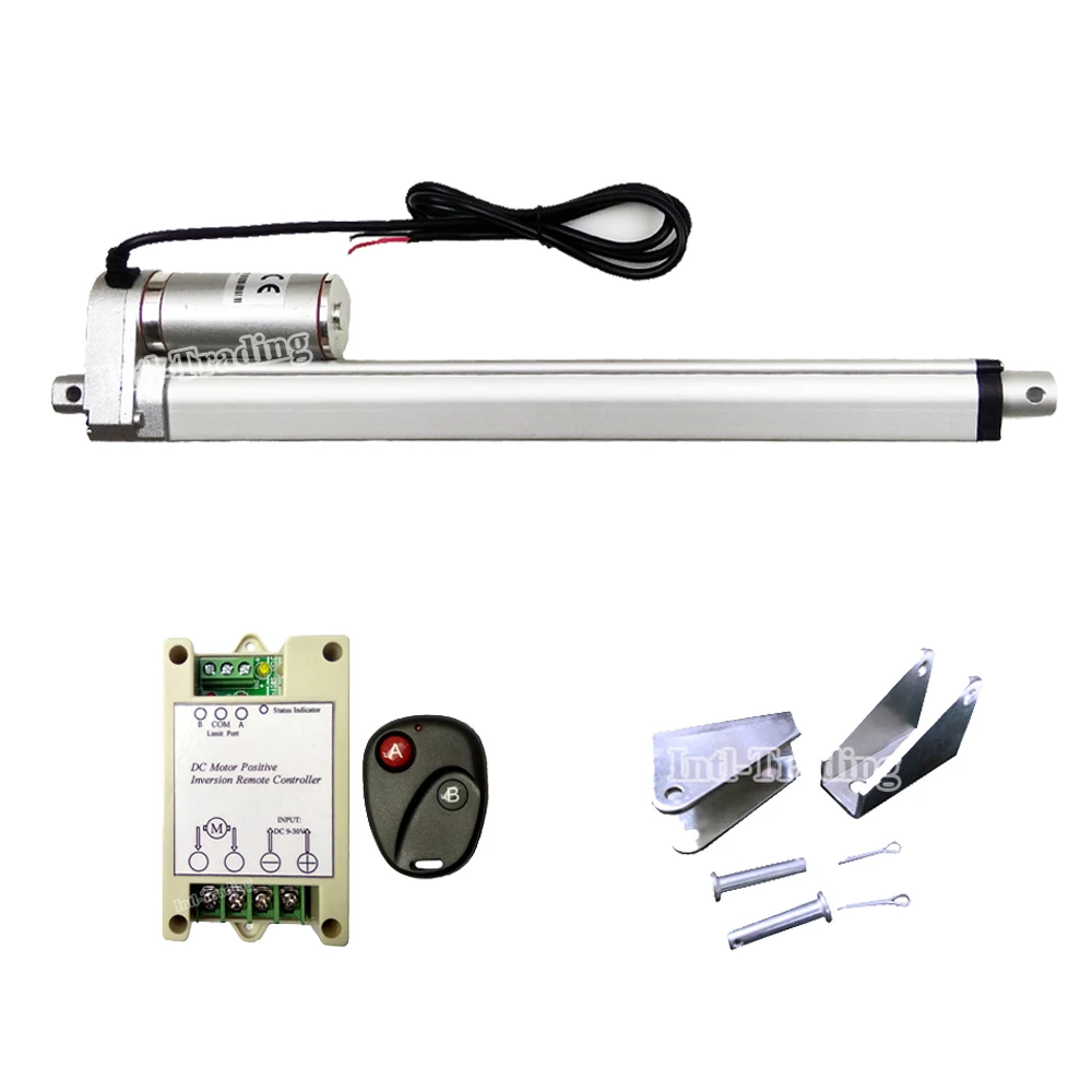 

12" 12V DC Linear Actuator W/ Wireless Forward Reverse Controller Kits -300mm Stroke Electroic Motor 1500N=150KG 330lbs Force