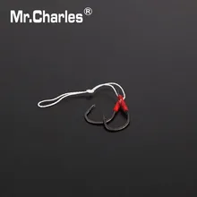Mr. Charles 20 шт. рыболовный крючок Рыболовные снасти размер 12#/14# черный крючок с леской для джиггинга приманка помощь рыболовные Крючки Карп
