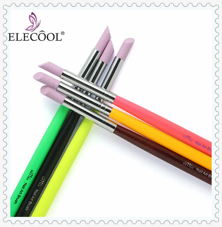 

ELECOOL 1Pc Nail Art Pusher File Quartz Nail Cuticle Remover Washable Dead Skin Pusher Trimmer Manicure Nail Art Tool