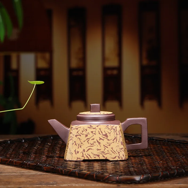 

Raw Ore Quality Goods Famous Pure Full Manual Wring Mud Square Kettle Manufactor Wholesale Gift Customized Generation Hair