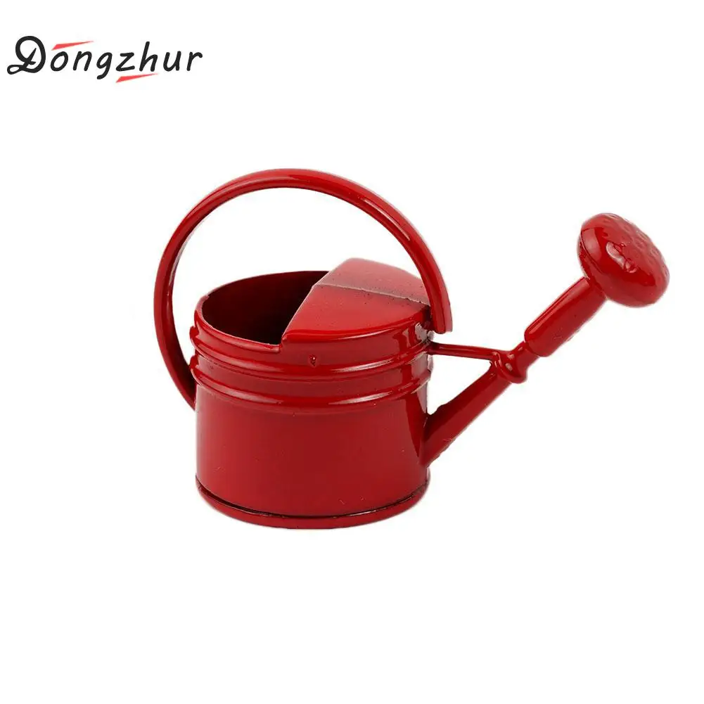 

Dongzhur 1 Pcs round handle Garden Watering Can 1:12 Dollhouse Accessorie Alloy 2 Colors Mini round handle Garden Watering Can
