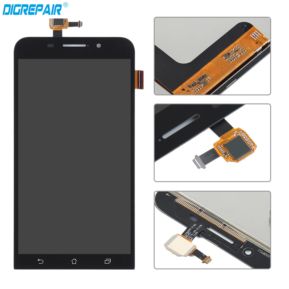 

New Black For ASUS Zenfone Max ZC550KL Tested LCD Display with Touch Screen Digitizer Full Assembly Replacement Parts