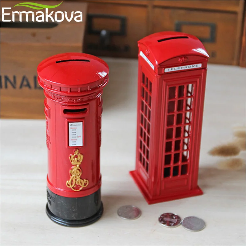 Металлическая лондонская телефонная будка ERMAKOVA почтовый ящик коробка для денег