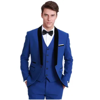 

Top fashion men leisure suit formal one grain of buckle suit elegant chic suit version groom a three-piece ball gown