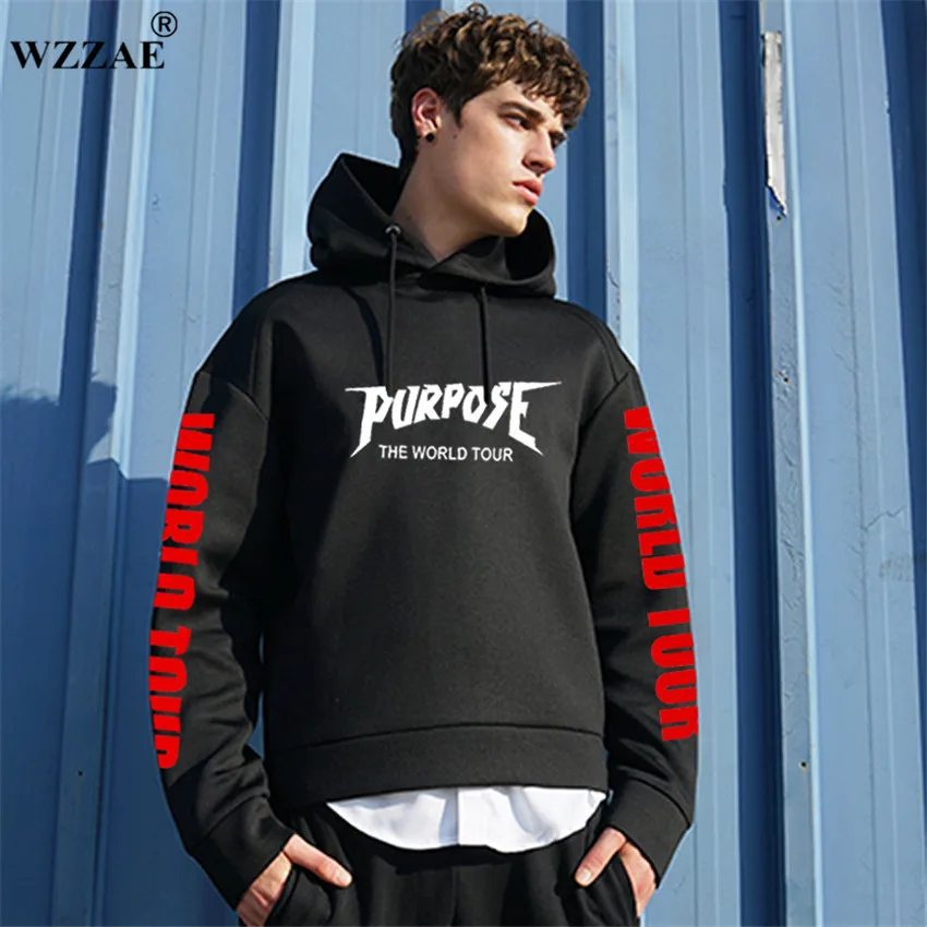 

2018 Purpose Tour Hoodies Men Justin Bieber Purpose Tour Hop Hop Hoodie Kanye Streetwear Brand Sweatshirts Men Swag Tyga Hoodie