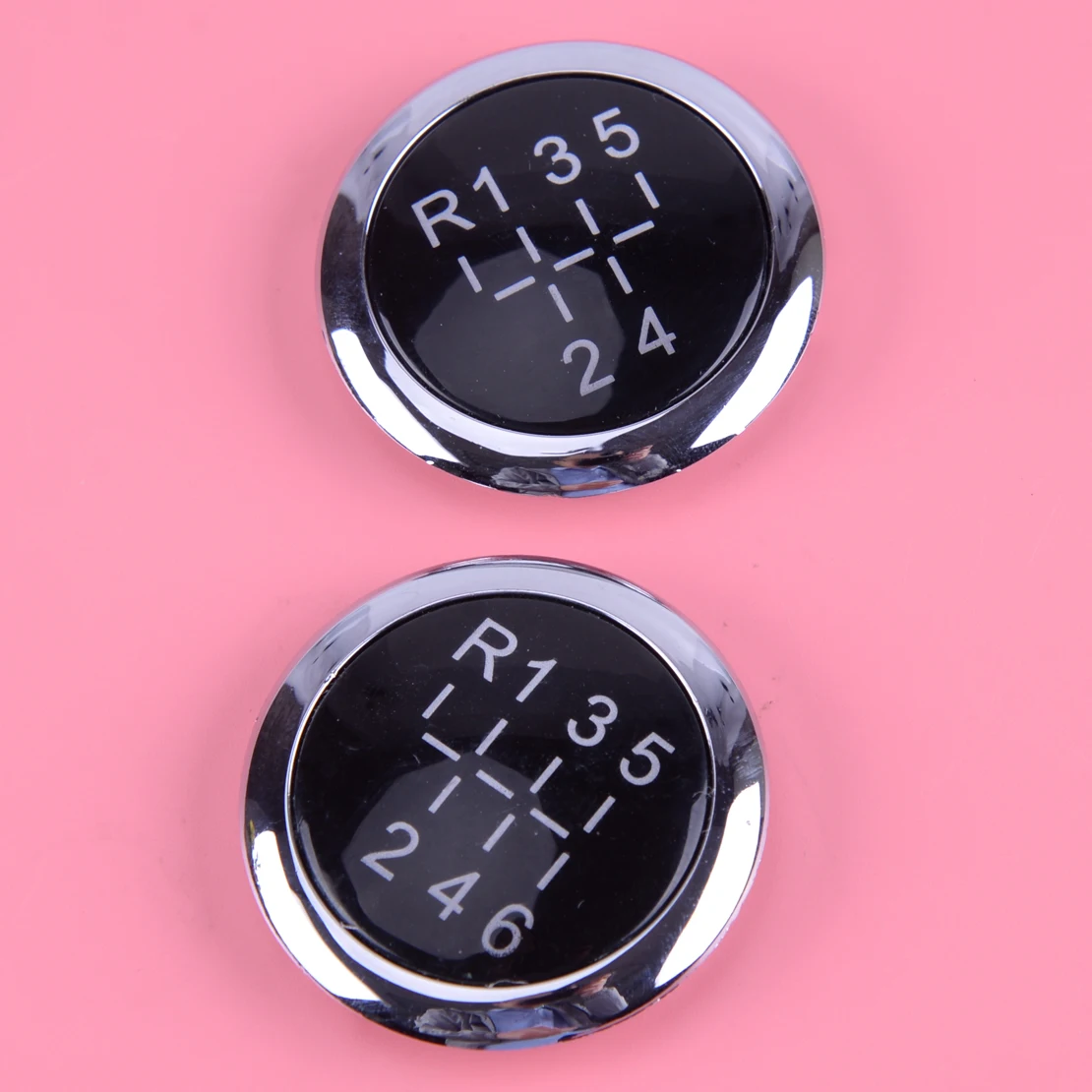 

beler Black Silver 5 6 Speed Car Gear Knob Cap Top Insert Badge Fit for VAUXHALL OPEL ASTRA H CORSA D 2004-2008 2009 2010