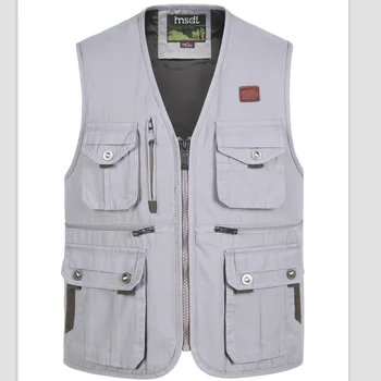 

2020 autumn clothes Men's vest pocket Cotton fashion zipper more vest