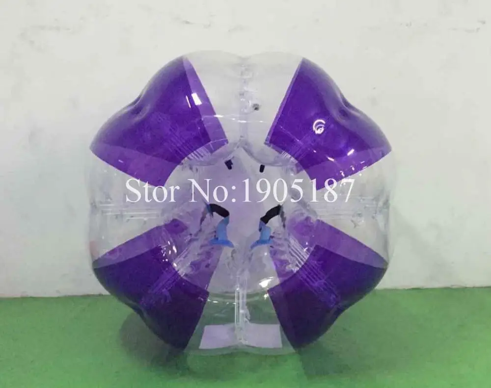 half purple clear Много 1,0 мм ТПУ 10 штук надувной зорбинг мяч, пузырь футбол, надувной бампер мяч - Цвет: half purple clear