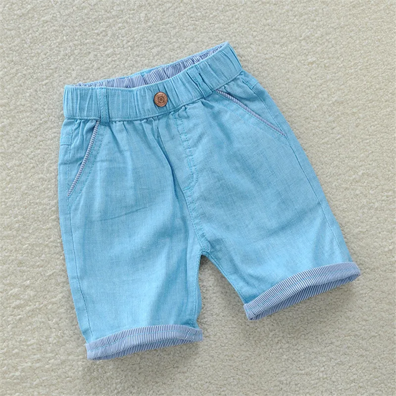 Aipie/Летние Повседневные детские штаны для мальчиков хлопковые и льняные смешанные дышащие и удобные детские шорты
