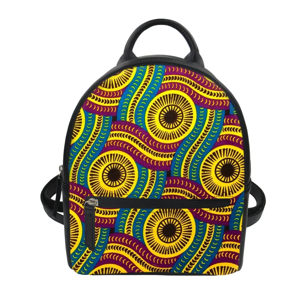 Buy African traditional printed Backpack Women Pu