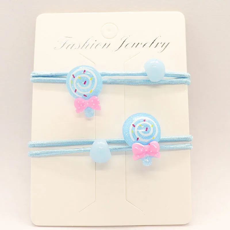 

2PCS Candy Lollipop Children Headwear Elastic Hair Bands Princess Hair Ropes Kids Headdress Girls Hair Accessories Baby Headband