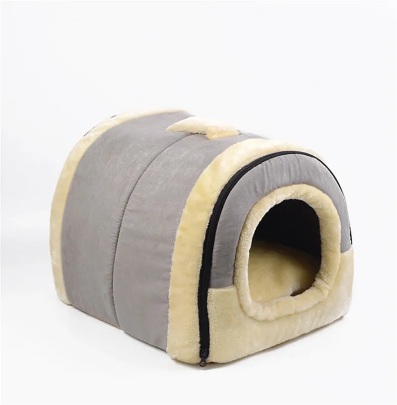 

Pet Cat Igloo Bed Small Dog Soft Bed Met House Windproof Covered with Handle(F29)