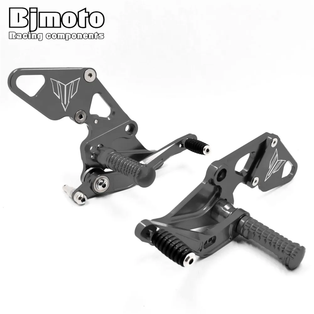 Запчасти для мотоцикла Bjmoto CNC Rearsets мото подножки задний Набор Yamaha FZ07 MT07 2013 2014 2015 2016
