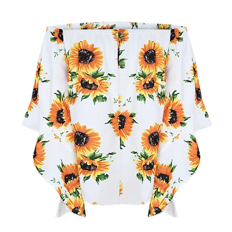 New Women Summer Plus Size Flower Print O-Neck Button Long Sleeve Linen Top T-Shirt Blouse Shirt Elegant Fashion New Tops #4R03 (24)