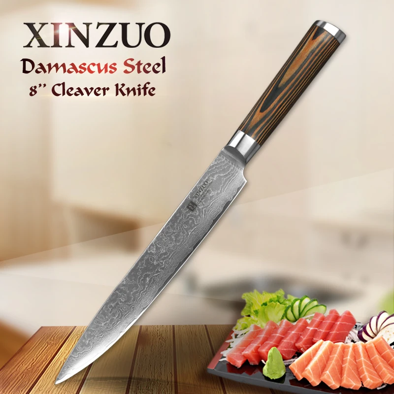 XINZUO 8 " inch Sushi Knife 73 Layer Damascus Kitchen Knives Japanese