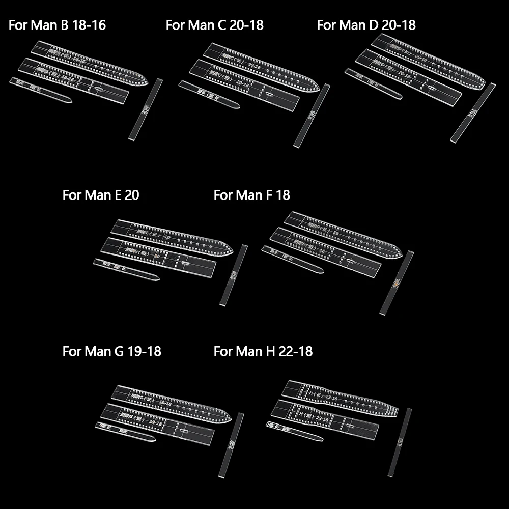 1 Набор прозрачный акриловый женский мужской ремешок для часов Трафарет Шаблон форма для самостоятельного изготовления кожаный инструмент для рукоделия