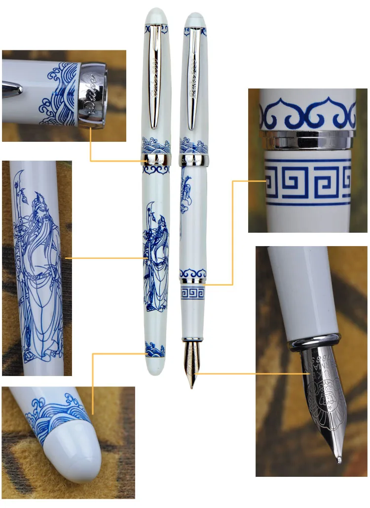 Популярные Герцог 318 синий и белый фарфор авторучка Guanyu 0,5 мм СИБ Iraurita ручка Бизнес подарок ручка с оригинальная ручка случае