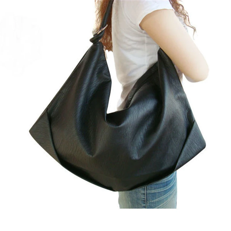 

New Hot Sale European and American Style Women's Leather Handbags Sliod Color Hobos Women Bags Simple Shoulder Bag OL Tote Bags