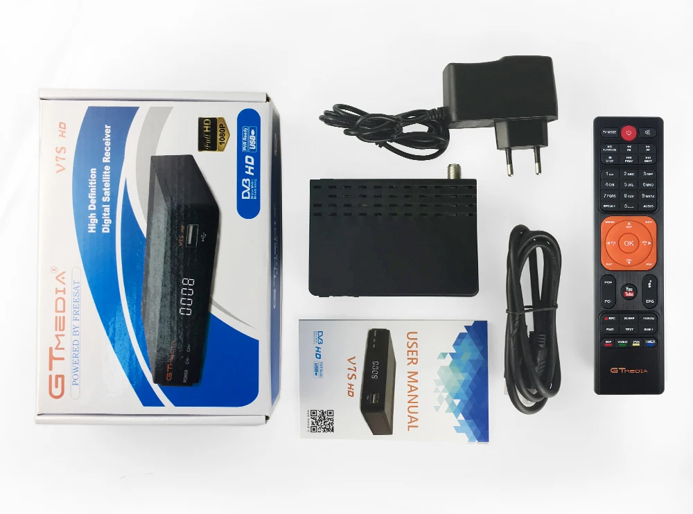 Gtmedia V7S DVB-S2 Спутниковый Ресивер FTA Full HD 1080P цифровой декодер поддержка newcamd bisskey с USB wifi+ 1 год 7 нажатий