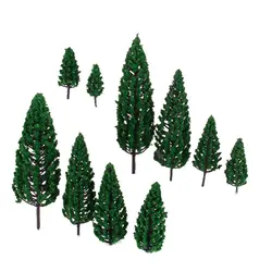 10 шт. 1,9 '-6,3' набор поезда декоративный пейзаж модель пирамидальный парк с деревьями макет O масштаб 1:50
