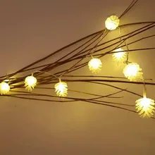 Гирлянда на батарейках, светодиодный гирлянда из соснового конуса, Рождественская гирлянда для украшения дома, улицы, спальни