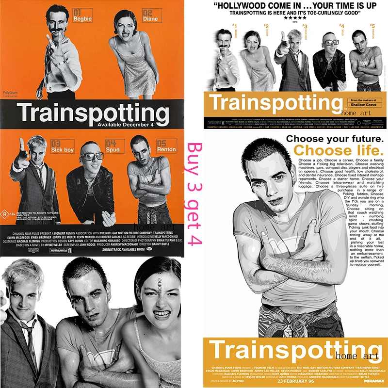 Large Quality FREE P+P CHOOSE YOUR SIZE! Trainspotting Poster Classic Movie