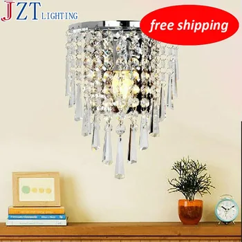

Modern LED Crystal Wall Lamps Free Shipping Dia 18cm * H15cm Bedroom Wall Light Fashion Home Lighting Lights Sconces Decor