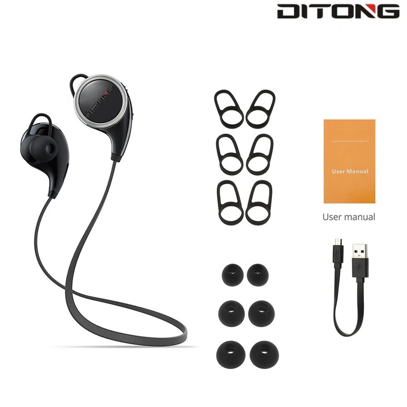 New DITONG DTQY8 Bluetooth Headset 4.1 Wireless In-Ear Headphones Sport Earphone with Microphone Speaker for iPhone xiaomi | Электроника